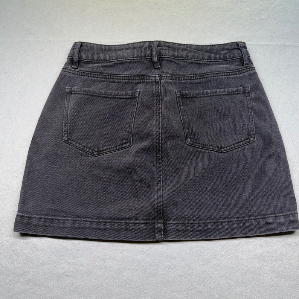 Kendall & Kylie Womens Black Denim Lace Up Front Mini Skirt Size 25 100% Cotton - Picture 2 of 6